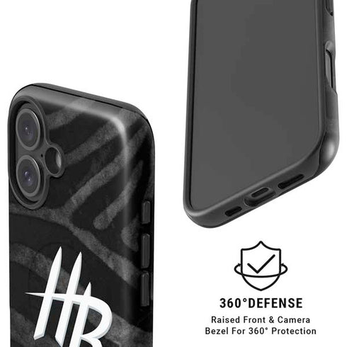 NBA Houston Rockets Black Animal Print iPhone 16 Plus Magsafe Impact Case